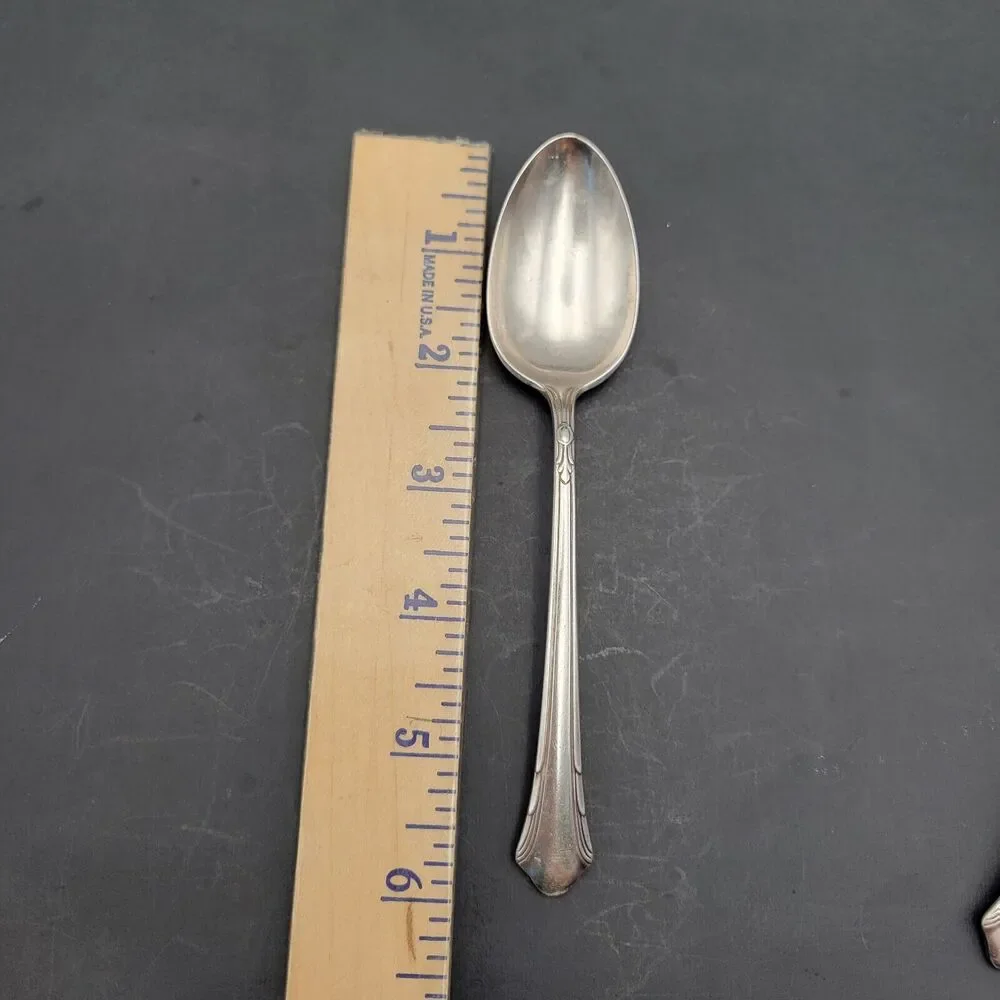 Gorham Plate 1930 LADY CAROLINE Teaspoon Set of 6 VTG Rare
